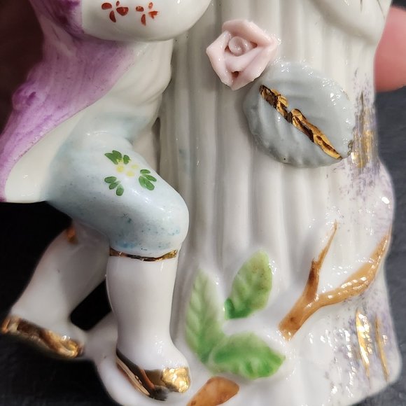 Pair of Vintage 1950s Ucagco Porcelain Figural Spill Vases Made in Japan - Picture 10 of 10